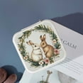thumbnail image 4 of PRATYUS Rabbit Flowers Wreath Jewelry Box for Women - Small Travel Case White, 4 of 5