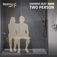 thumbnail image 6 of Two Person 35 in. Teak Wood Wall Mounted Folder Shower Seat in Chrome Trim, 6 of 9