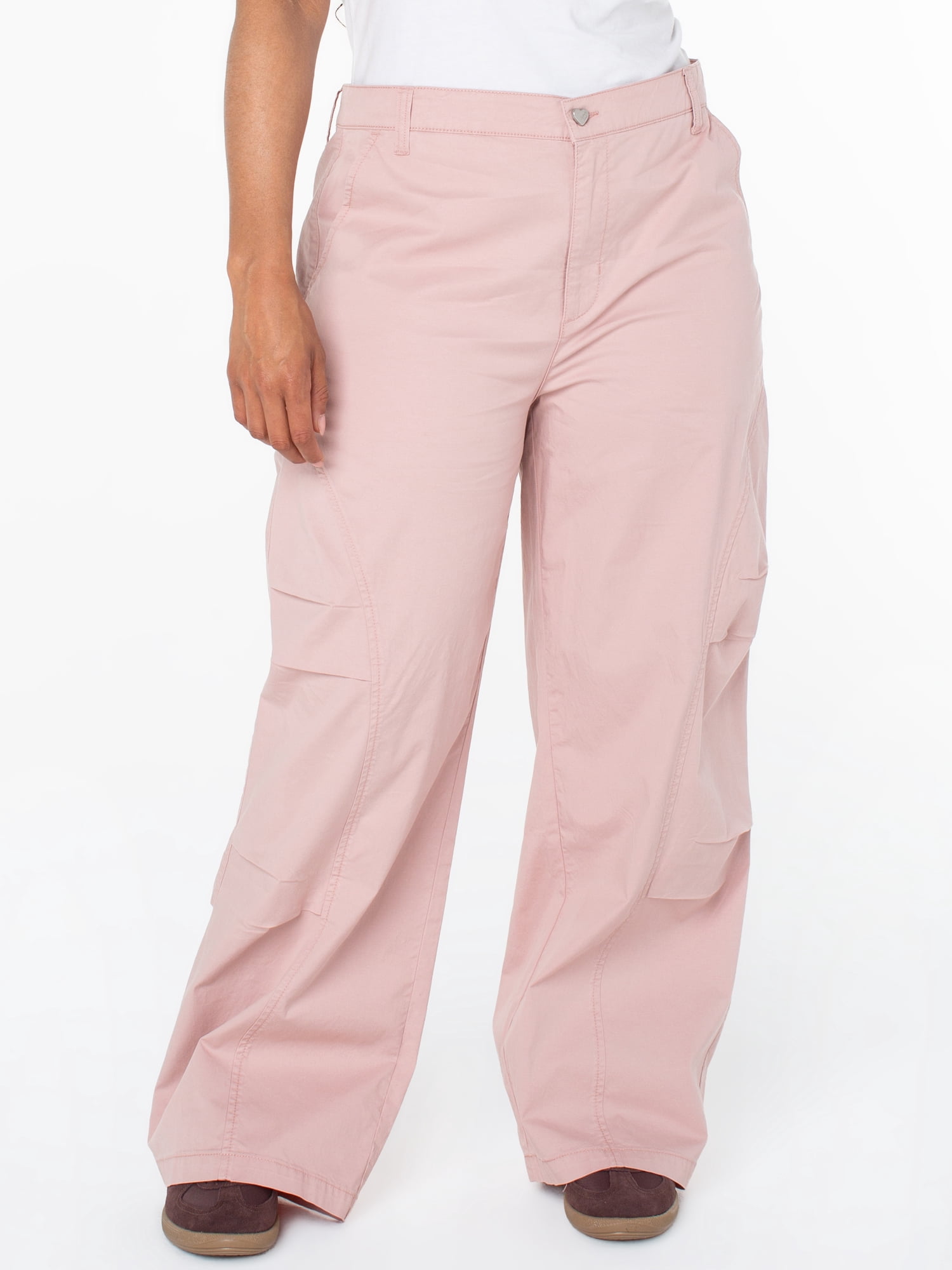 Celebrity Pink Women's and Women's Plus Wide Leg Cargo Pants, Sizes XS-4X