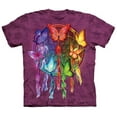 thumbnail image 1 of Purple 100% Cotton Rainbow Butterfly Dreamcatcher T-Shirt, 1 of 2