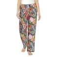thumbnail image 2 of Lsque Tropical Fruit Print Women's Pajama Pants, Lounge Pant - Comfortable Home Wear,Elastic Waistband, Stylish Design-Small, 2 of 9