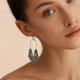 thumbnail image 4 of 2023 New Design Metal Rhinestone Fishbone Dangle Earrings--55896-BU|Model code3027 55896-BU, 4 of 5