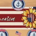 thumbnail image 2 of Rdsfhsp Memorial Day God Bless The USA Table Runner, July 4th Patriotic Religious Cross Christian America Kitchen Dining Table Decor, Veterans Day Home Decoration Indoor Outdoor Party 13x72 Inch, 2 of 5