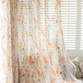 thumbnail image 4 of Cortinas SUOUO con estampado floral naranja quemado semitransparentes, 135 x 213 cm, 2 paneles, 4 of 9