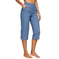 thumbnail image 3 of Maplenight Womens Golf Capri Pants High Waisted Stretch Lightweight Side Pockets Casual Sport Outdoor Cropped Pants, 3 of 7