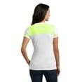 thumbnail image 2 of District Juniors Varsity Neck Tee-2XL (White/ Neon Lime), 2 of 6