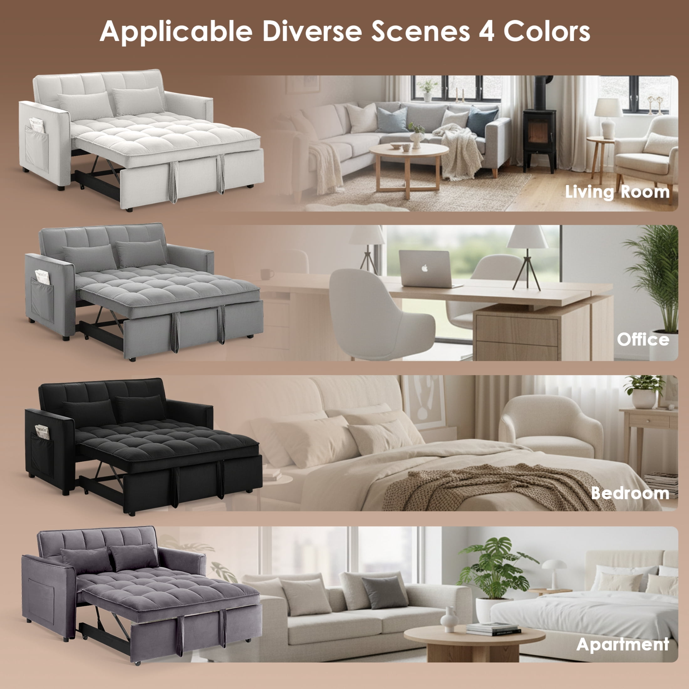 Sofa Bed, Gray