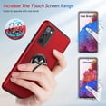 thumbnail image 2 of Daxi for Galaxy S20 FE, [Heat Dissipation] [Anti-Drop Stand] 360° Metal Ring -Red, 2 of 13