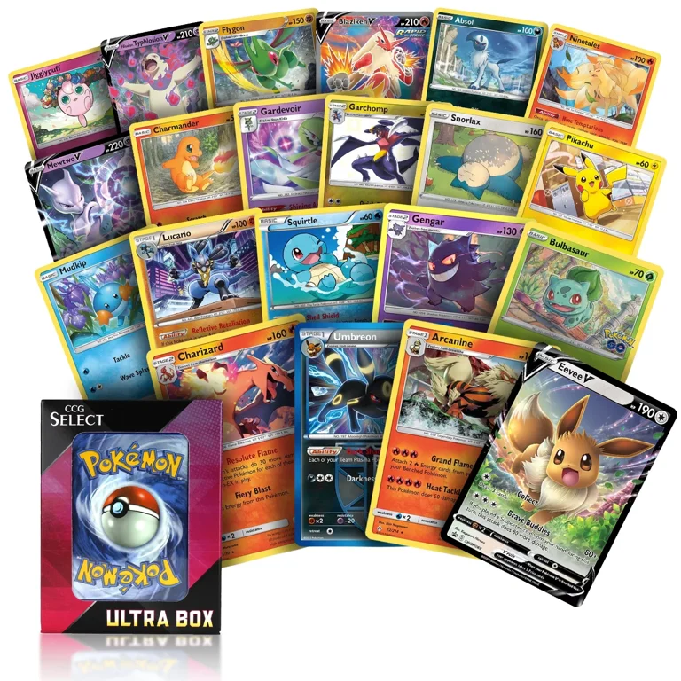 CCG Select 100 Cards, Plus 8 Holos or Rare Cards, Compatible with Pokemon  Cards