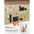 thumbnail image 4 of Solid Brass Door Knocker 2025 Latest Upgraded Version Pick Stainless Kit with Same Keys of 40mm Picking Wide Body 2 inch Long Anti Rust Lock Set Key Keyed Alike Set Locker Solid Brass GH17, 4 of 6
