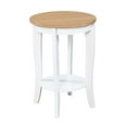 thumbnail image 4 of Convenience Concepts American Heritage Round Coffee Table with Shelf, Driftwood/White, 4 of 4