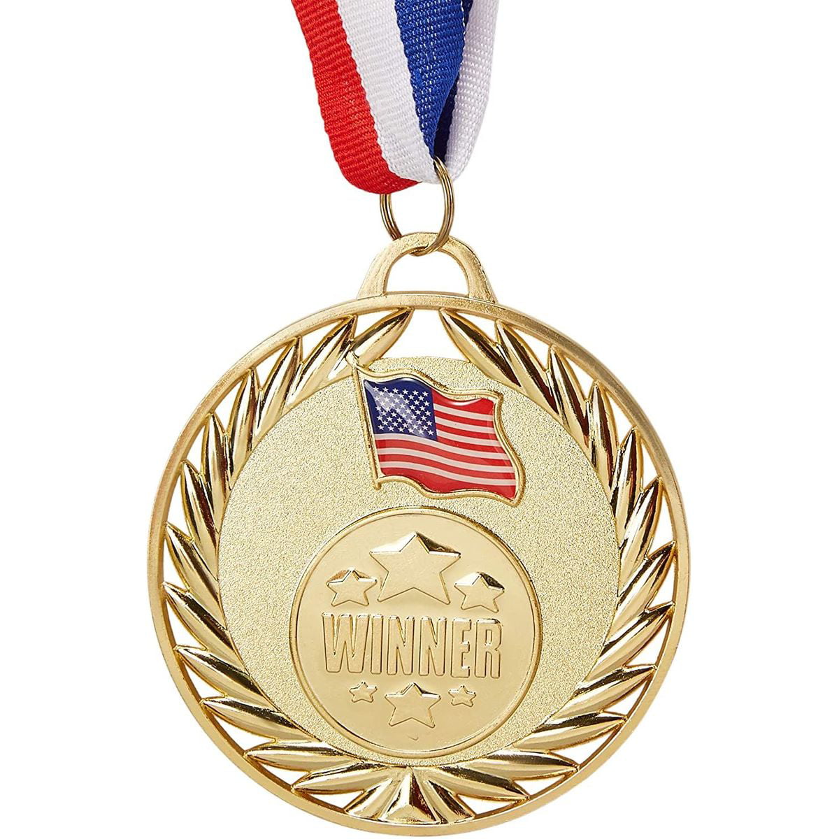 24 X OLYMPIC Gold Medals Children Kids Plastic Winner Costume Party Toys-PARTY A 