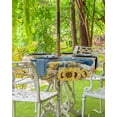 thumbnail image 3 of Outdoor Tablecloth with Umbrella Hole Zipper,Blue Truck Summer Sunflowers Waterproof Zippered Table Cloth for Square Tables,Country Farmhouse Plaid Patio Table Covers for Indoor Pinic Party, 3 of 6