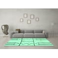 thumbnail image 3 of Ahgly Company Indoor Rectangle Solid Turquoise Blue Modern Area Rugs, 2' x 3', 3 of 4