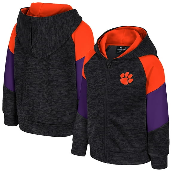 Toddler Colosseum Orange Clemson Tigers Spirit Hollow Full-Zip Hoodie