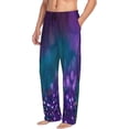 thumbnail image 2 of Balery Purple and Green Glitter print Men's Pajama Pants,Ultra Lightweight Pjs,Lounge Pant-X-Large, 2 of 9