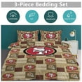 thumbnail image 3 of San_Francisco Football Bedding Set Comforter Cover Set 3D Duvet Cover Bedspread Cover Quilt Cover with 1 Duvet Cover and 2 Pillowcases, No Comforter, 79"x90", 3 of 6