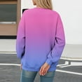 thumbnail image 4 of Fengactive Sweatshirt for Women Gradient Long Sleeve Shirts Casual Loose Crewneck Pullover Fall Winter Cute Tops, 4 of 5