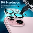 thumbnail image 4 of 3 Pack Camera Lens Protector for iPhone 15 6.1-Inch and iPhone 15 Plus 6.7-Inch, 9H Tempered Glass, 4 of 4