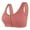 B, variant on Front Close Bra for Women No Underwire Plus Size Seamless Unlined T Back Support Comfortable Large Bust Full Coverage Wireless