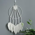 thumbnail image 2 of 55CM Macrame Wall Hanging Backdrop Window Tapestry Boho Wedding Holiday Decor - White, 2 of 8