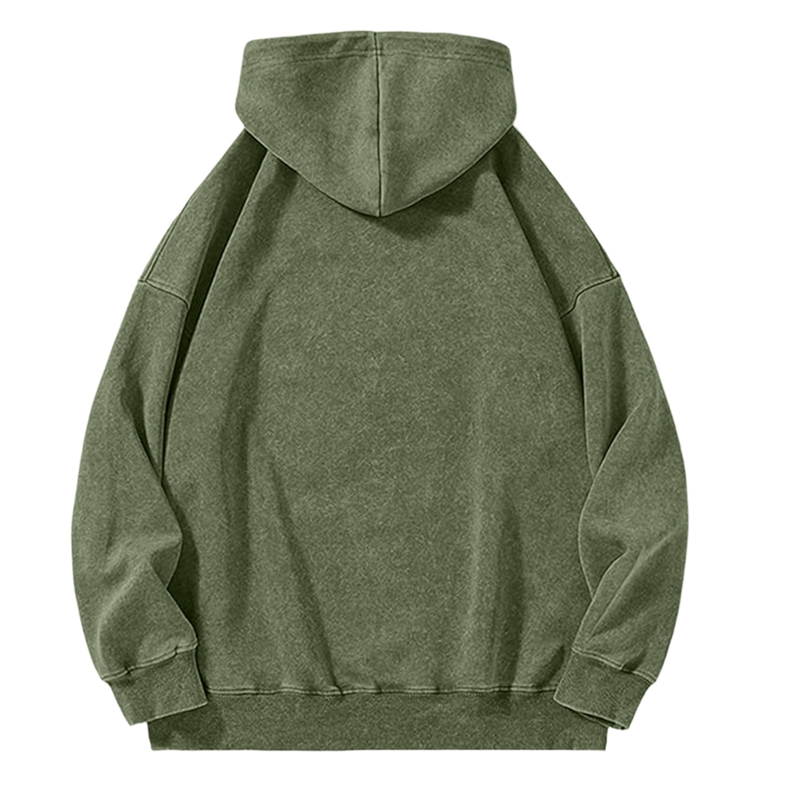 Zimjoy Half Zip Pullover Men Drop Shoulder Winter Zip Up Hoodie