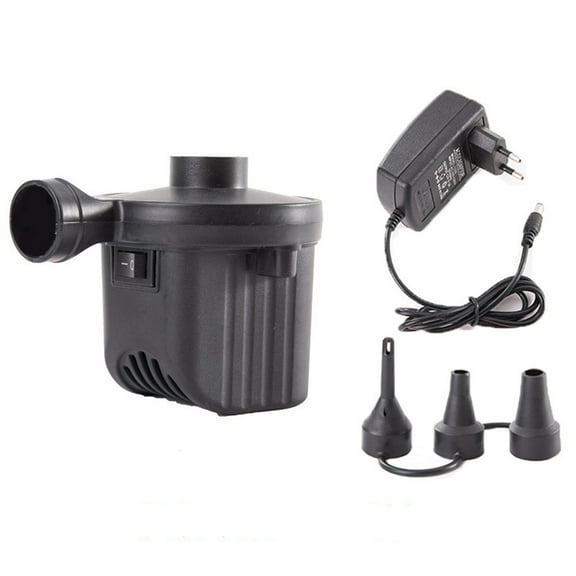 12V Electric Air Pump - for Air Mattress, Pool Floats, Portable, with 3 Adapters, Quick Inflation