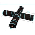 thumbnail image 4 of Túnel para gatos, tubo de túnel plegable doblado con juguete con orificio para pelota de juego, juguetes interactivos para gatos, túnel de pista para , Azul Negro Azul Negro Cuatro Abierto, 4 of 8