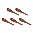 thumbnail image 4 of Cuchara de madera con forma de pez tallada a mano, Color de pintura antigua, Material de nogal, cuchara mezcladora de madera para cocina, 5 uds., 4 of 14