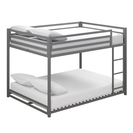 DHP Miles Metal Full/Full Bunk Bed, Silver