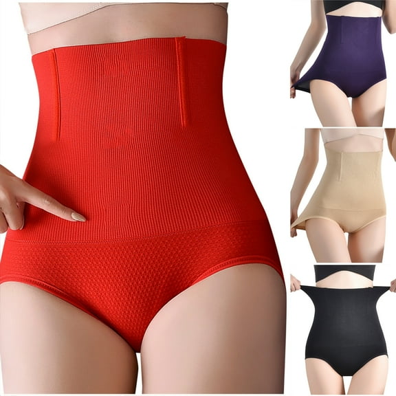 Jwputqe Womens Panties,Underwear for Women,Breathable,Soft,Comfortable,Shaping,High Waisted,Red,3XL