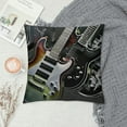 thumbnail image 2 of Shangniulu Popstar Party Throw Pillow Cushion Cover, Pile of Graphic Colorful Electric Guitars Rock Music Stringed Instruments, Decorative Square Accent Pillow Case, 2 of 5