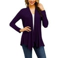 thumbnail image 2 of Cardigans Women Trendy Elegant Solid Shawl Long Sleeve Open Front Casual Women's Cardigans, 2 of 4
