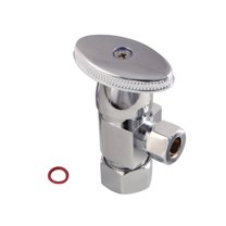 Kingston Brass CD53301VA 5/8" O.D x 3/8" O.D Anti-Seize Deluxe Quarter Turn Ceramic Hardisc Cartridge Angle Stop, Polished Chrome