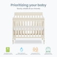 thumbnail image 2 of Dream On Me Aden 4-in-1 Convertible Mini Crib In French White, Greenguard Gold Certified, 2 of 8