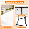 thumbnail image 4 of 6ft Folding Table - Heavy Duty Fold-in-Half Plastic Table, Portable Utility Tables with Steel Legs for Events, Camping, Indoor & Outdoor Use (White), 4 of 8
