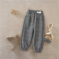 thumbnail image 4 of Diufon Toddler Boys Girls Warm Pants Fall Winter Plaid Printed Cotton Thickened Cropped Pant Trousers with Pockets, 4 of 6