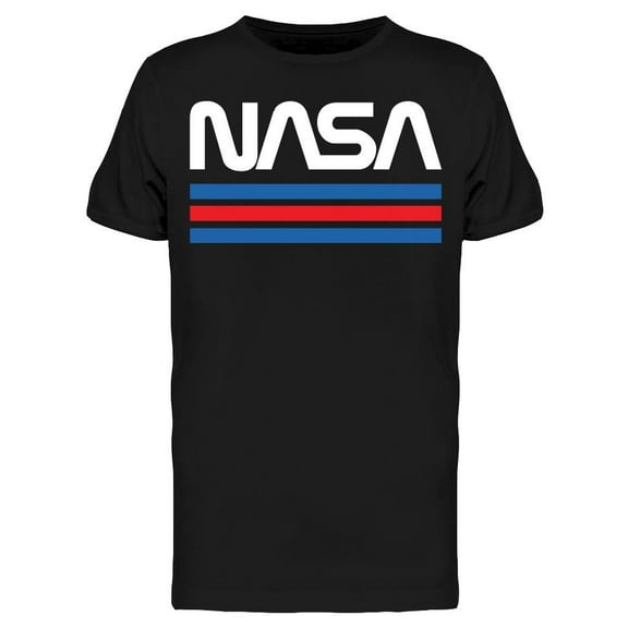 NASA Mens Graphic Tee - Aeronautics and Space Logo - Regular Fit 100% Cotton