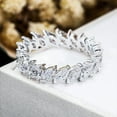 thumbnail image 2 of Dash Jewel 1.4 Ct Round Cut VVS1/D Lab Created Simulated Diamond Women's Ring - 14k White Gold Plated Eternity Band Ring - Simple Design for Women - A Timeless Symbol of Your Love and Commitment, 2 of 3
