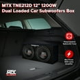 thumbnail image 5 of MTX 12" 1200W Car Audio Subwoofer Box Enclosure & Crunch PowerDriveX Stereo Amp, 5 of 13