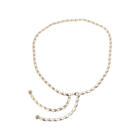 Unique Bargains 1 Pc Waist Chain Fashionable Adjustable Waist Cord for Women Gold Tone