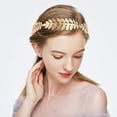 thumbnail image 5 of Corona de laurel dorada, joyería hecha a mano para novia, diadema romana griega, tocado, corona para el cabello, accesorios para mujer, tiara retro para niñas y mujeres ShuxiuWang 9024735005889, 5 of 5