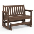thumbnail image 7 of LOYALICE Outdoor Glider Rocking Chair,2 Person Bench Swings for Outside,HDPE All-Weather Resistant 2-Person Loveseat, Patio Glider with 660LBS Capacity for Backyard Garden Porch, Brownwood, 7 of 7