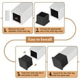 thumbnail image 4 of Uxcell 20 Pack 0.98 x 0.98 Inch Square Furniture Leg Caps, Chair Leg Floor Protector, 4 of 6