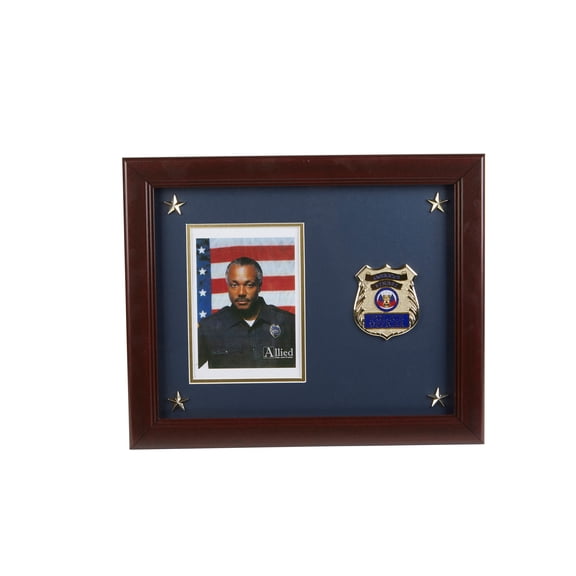Allied Frame Police Department Picture Frame with Medallion and Stars - 5 x 7 inch
