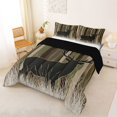 thumbnail image 2 of Castle Fairy Minimalist Forest Deer Silhouette King Size Comforter Sets 3pcs for Teens,Abstract Tree Branches Comforters King Size,Green Brown Cream,Black Reversible,1 Comforter and 2 Pillowcases, 2 of 6