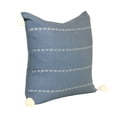 thumbnail image 6 of Estonia Hand-Woven Striped Linen Throw Pillow, Navy, 20" x 20", Count per Pack 1, 6 of 7