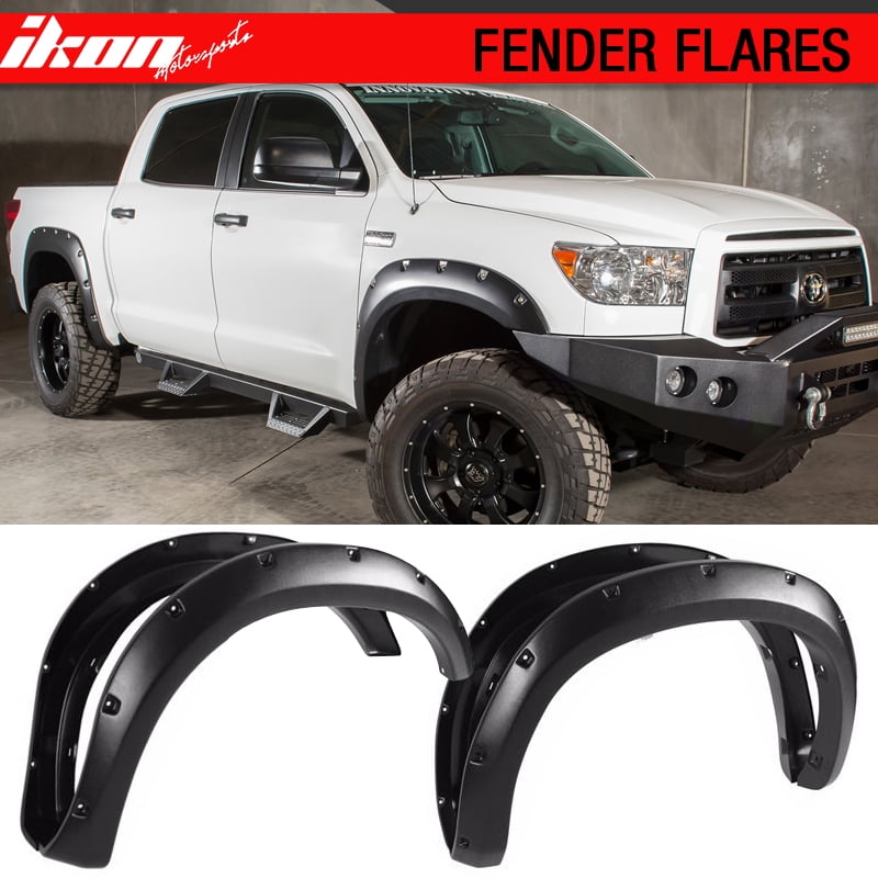 Fits 0713 Toyota Tundra Pocket Rivet Style Fender Flares Bolt On 4PC
