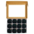 thumbnail image 3 of Set de adornos navideños de terciopelo flocado de 12 a 2,4 pulgadas de bolas de plástico marrón con cuerdas colgantes para decorar el árbol y decorar las casas navideñas, 3 of 9