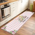 thumbnail image 3 of Easter Gnomes Kitchen Runner Rug 2x6 Washable Runners for Hallway Non Slip Watercolor Floral Daisy Eggs Spring Pink Plaid Large Area Rug Indoor Floor Carpet for Bathroom Laundry Entryway Bedroom, 3 of 8